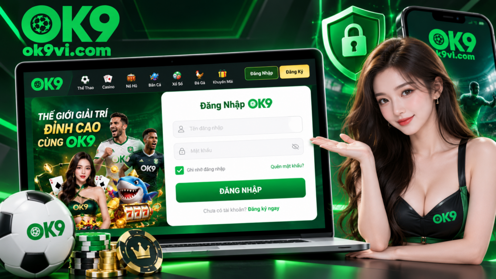 Tổng quan giao diện Đăng Nhập OK9