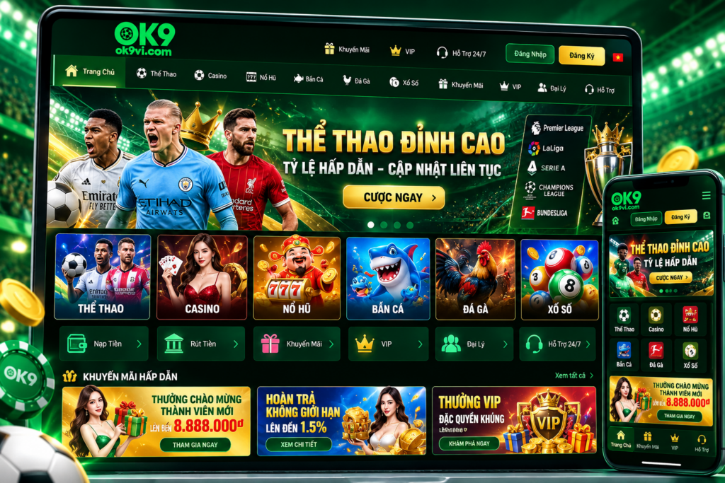 Tổng quan về trang chủ OK9